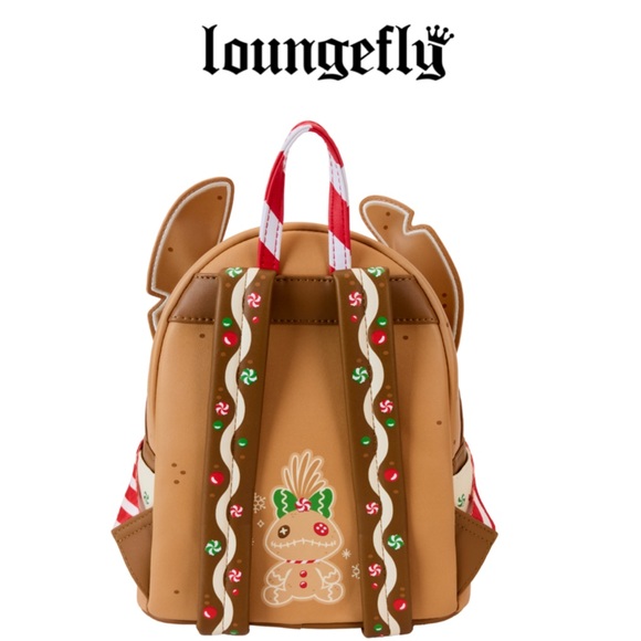 NWT - LOUNGEFLY Stitch Gingerbread Scented Cosplay Mini Backpack - Picture 3 of 6
